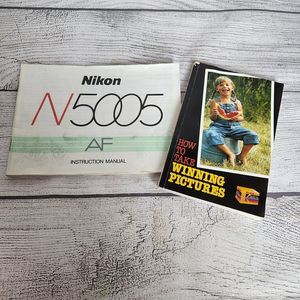 Original Nikon N5005 AF Instruction Manual Plus Kodak How to Take Pictures Book
